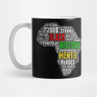 Black History Month Africa Shape Mug